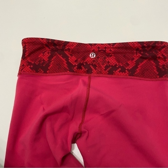 Lululemon wunder under reversible legging pink / orange size 6 - Picture 4 of 4